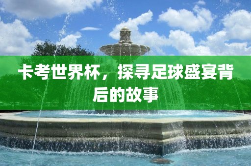 卡考世界杯，探寻足球盛宴背后的故事丹东日丰电子有限公司