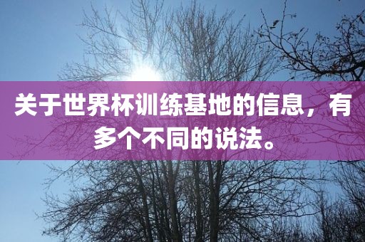 关于世丹东日丰电子有限公司界杯训练基地的信息，有多个不同的说法。