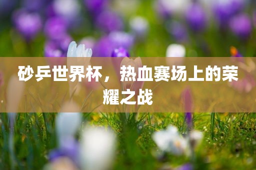 砂乒世界杯，热血赛场上的荣耀之战